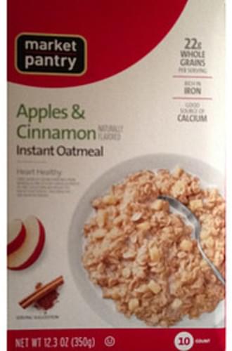 Market Pantry Apples Cinnamon Instant Oatmeal 35 G Nutrition