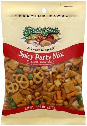 Snak Club Spicy Party Mix - 7.5 oz, Nutrition Information | Innit