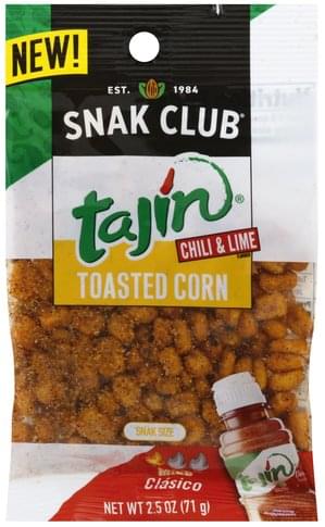 Snak Club Tajin Chili & Lime Flavored, Mild, Snak Size Toasted Corn   oz, Nutrition Information | Innit