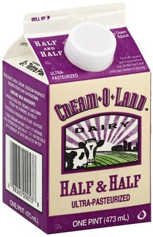 Cream O Land Half Half 1 Pt Nutrition Information Innit