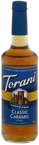 Torani Sugar Free Classic Caramel Syrup 25 4 Oz Nutrition