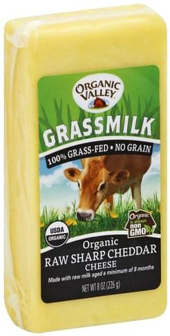 Organic Valley Raw Sharp Cheddar Grassmilk Organic Cheese Oz