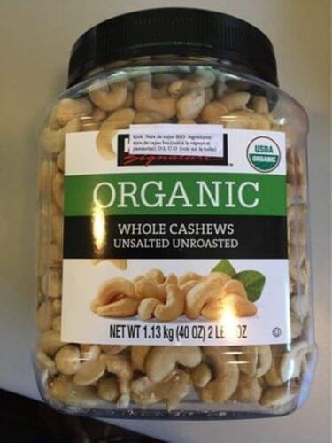 Kirkland Signature Organic Whole Cashews Unsalted Unroasted 28 G Nutrition Information Innit