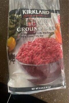 Kirkland Signature Lean Ground Beef - 112 g, Nutrition Information | Innit