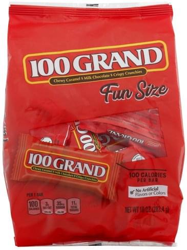 100 Grand Candy Bar, Fun Size - 10 oz