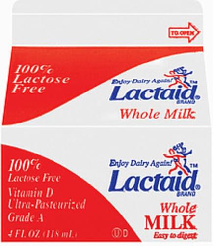 Lactaid 100 Lactose Free Whole Milk 4 Oz Nutrition Information Innit 5628