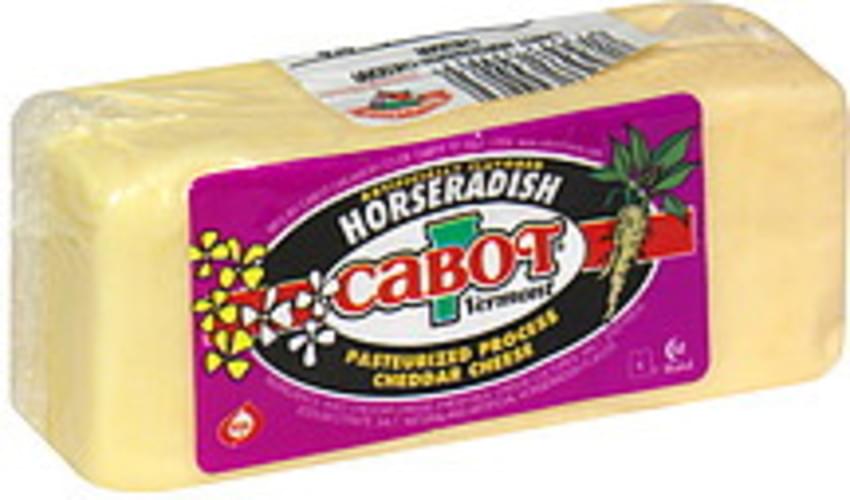 Cabot Vermont Pasteurized Process, Horseradish Cheddar Cheese - 0.61 Lb ...