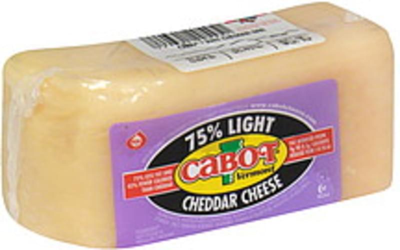 Cabot Vermont Cheddar, 75% Light Cheese - 0.84 Lb, Nutrition ...