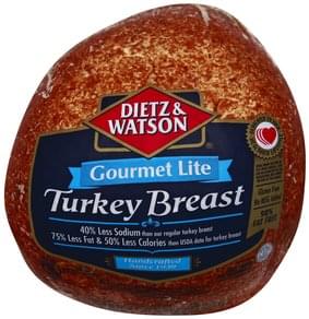 Dietz & Watson Breast, Gourmet Lite Turkey - 1 Ea, Nutrition ...