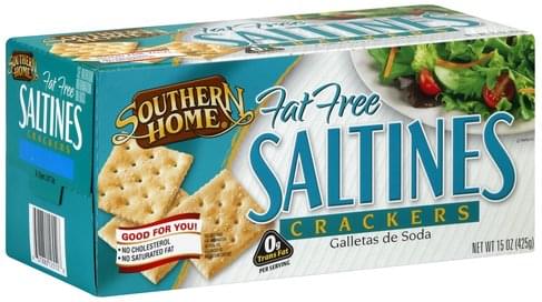 Southern Home Fat Free Saltine Crackers - 15 oz, Nutrition Information ...