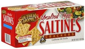 Southern Home Unsalted Tops Saltine Crackers - 16 oz, Nutrition ...