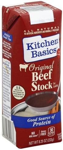 Kitchen Basics Beef, Original Stock - 8.25 oz, Nutrition Information ...