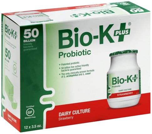 Bio K Plus Strawberry Probiotic - 12 ea, Nutrition Information | Innit