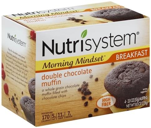 Nutrisystem Double Chocolate Muffin - 4 ea, Nutrition Information | Innit