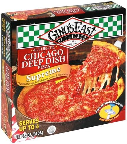 Ginos East Supreme Pizza - 34 oz, Nutrition Information | Innit