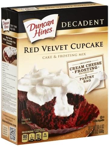 Duncan Hines Red Velvet Cupcake Cake & Frosting Mix - 19.4 Oz 