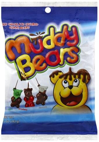 Muddy Bears Milk Chocolate Covered Gummi Bears - 5 oz, Nutrition ...