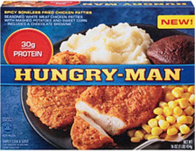 Hungry-Man Spicy Boneless Fried Chicken Patties Frozen Entrée - 16 oz ...