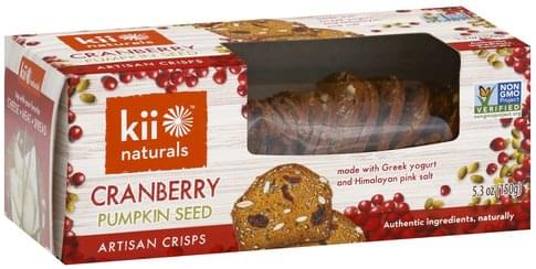 Kii Naturals Artisan Cranberry Pumpkin Seed Crisps 5 3 Oz Nutrition Information Innit