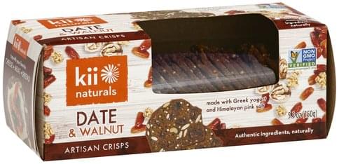 Kii Naturals Artisan Date Walnut Crisps 5 3 Oz Nutrition Information Innit