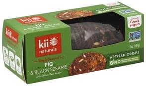 Kii Naturals Artisan Fig Black Sesame With Golden Flax Seeds Crisps 5 Oz Nutrition Information Innit