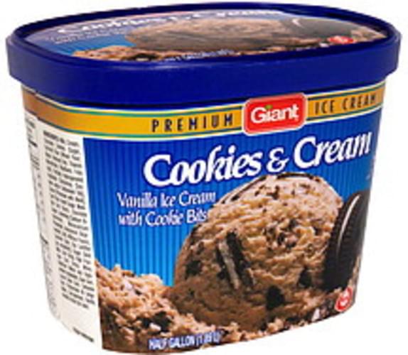 Giant Cookies And Cream Premium Ice Cream 64 Oz Nutrition Information