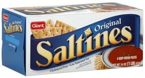 Giant Original Saltines - 4 ea, Nutrition Information | Innit