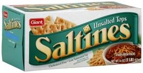 Giant Unsalted Tops Saltines - 4 ea, Nutrition Information | Innit