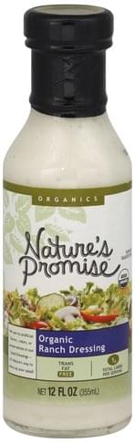 Natures Promise Organic Ranch Dressing - 12 oz, Nutrition Information ...