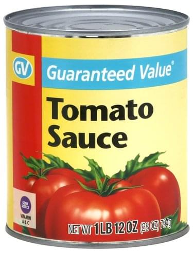 Guaranteed Value Tomato Sauce - 28 oz, Nutrition Information | Innit