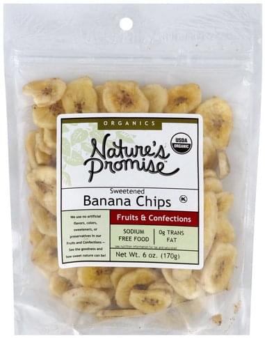 Natures Promise Sweetened Banana Chips - 6 oz, Nutrition Information ...