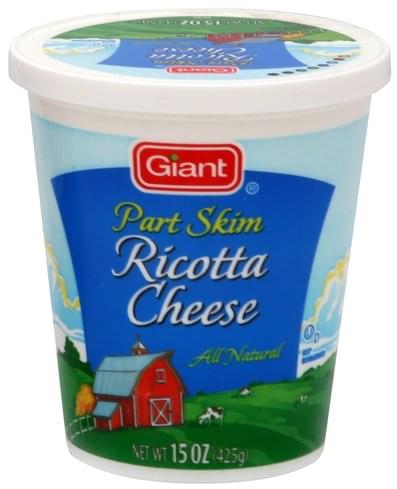 Giant Part Skim Ricotta Cheese - 15 Oz, Nutrition Information | Innit