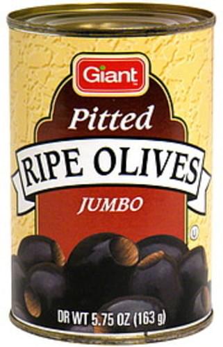 Giant Jumbo, Pitted Ripe Olives - 5.75 Oz, Nutrition Information | Innit