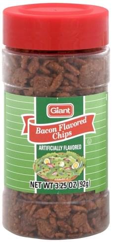 Giant Bacon Flavored Chips - 3.25 Oz, Nutrition Information 