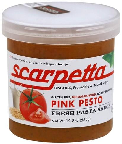 Scarpetta Fresh, Pink Pesto Pasta Sauce - 19.8 oz, Nutrition ...