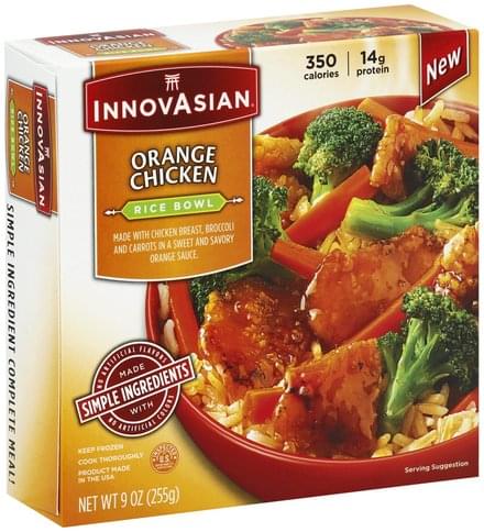 Innovasian Cuisine Orange Chicken Rice Bowl - 9 oz, Nutrition ...