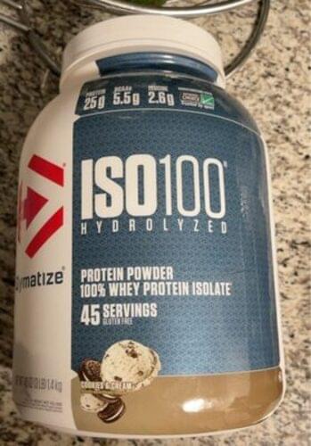 Dymatize Nutrition Cookies & Cream ISO-100 Hydrolyzed Whey Protein ...