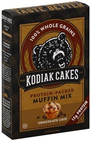 Kodiak Cakes Protein-Packed, Chocolate Chip Muffin Mix - 14 oz ...