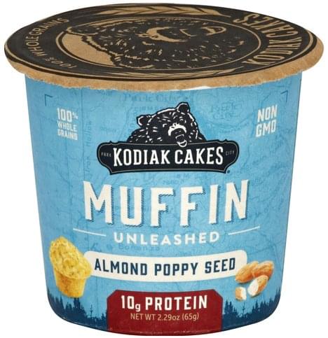 Kodiak Cakes Unleashed Almond Poppy Seed Muffin 2 29 Oz