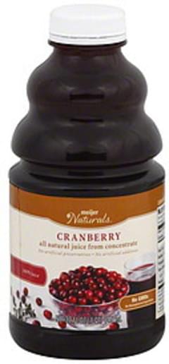 Meijer Naturals Cranberry Juice - 32 oz, Nutrition Information | Innit