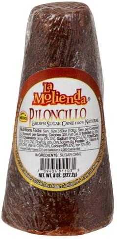 La Molienda Brown, Piloncillo Sugar Cane - 8 oz, Nutrition Information ...