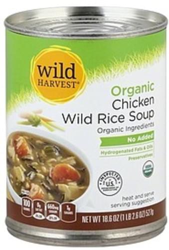 Wild Harvest Organic, Chicken Wild Rice Soup - 18.6 oz, Nutrition ...