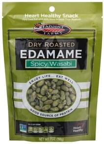 Seapoint Farms Spicy Wasabi, Dry Roasted Edamame - 7 oz, Nutrition ...