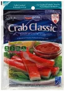 Trans Ocean Crab Classic, Flake Style Imitation Crab - 8 Oz, Nutrition ...