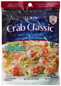 Trans Ocean Crab Classic, Leg Style Imitation Crab - 8 Oz, Nutrition ...