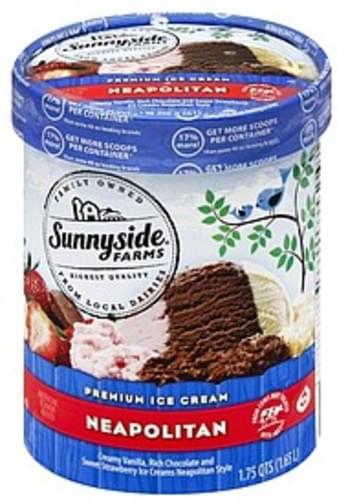 Sunnyside Farms Premium Neapolitan Ice Cream 175 Qt Nutrition Information Innit 7886