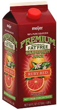 sugar ruby red grapefruit juice