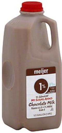 Meijer 1% Lowfat, Chocolate Milk - 0.5 gl, Nutrition Information | Innit