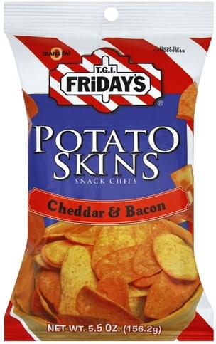 TGI Fridays Cheddar & Bacon Potato Skins Snack Chips - 5.5 oz ...