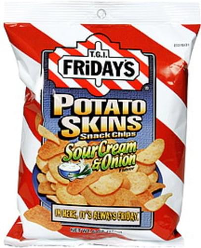 Tgi Fridays Sour Cream Onion Potato Skins Snack Chips 6 Oz Nutrition Information Innit